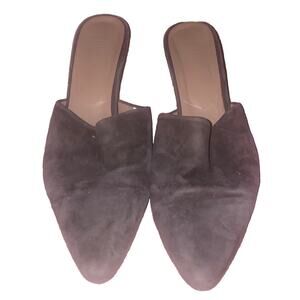 Maryam Nassir Zadeh Suede Andrea Mules‎ Size 38.5 Chocolate Brown